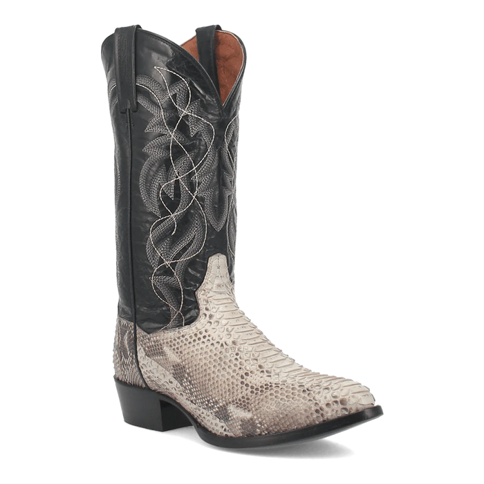 Dan Post Men's Manning Python Snakeskin Round Toe Boots - Natural-New Designer Collection