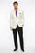 Men’s White Blazer Jacket – Classic Fit Formal Sport Coat with Gold Buttons