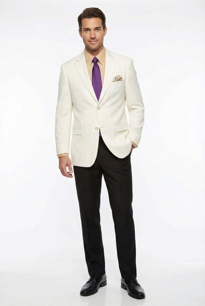 Mens White Blazer Jacket Classic Fit Formal Sport Coat with Gold Buttons