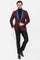 Mens Burgundy Tuxedo Dinner Jacket Blazer with Blue Satin Shawl Lapel  Wedding and Party Jacket