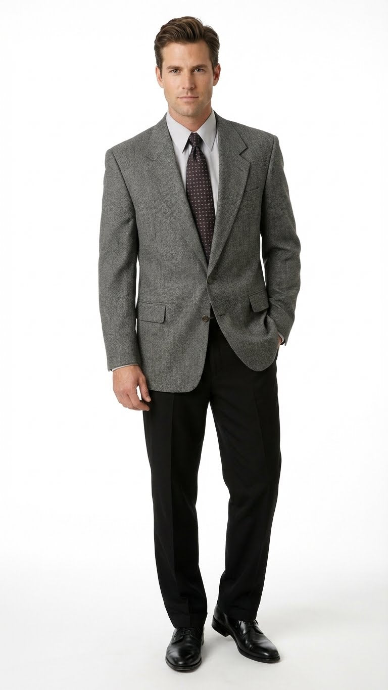 Men’s Dark Grey Blazer – Charcoal Grey Sport Coat Jacket - 36 Short