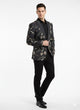 Luxury Black Floral Embroidered Blazer for Men – Designer Party and Wedding Wear Jacket