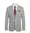 Half Canvas Slim Fit Blazer in Plaid Gray