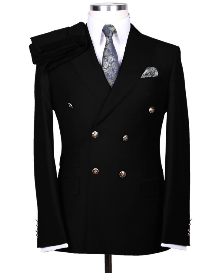 Gold Buttons Black