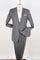 "Extra Long Modern Fit Men's Suit - 100% Wool, Two Button, Light Grey"