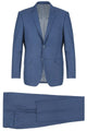 "Steel Blue Men's Classic Fit Two-Button Suit with Hack Pocket"