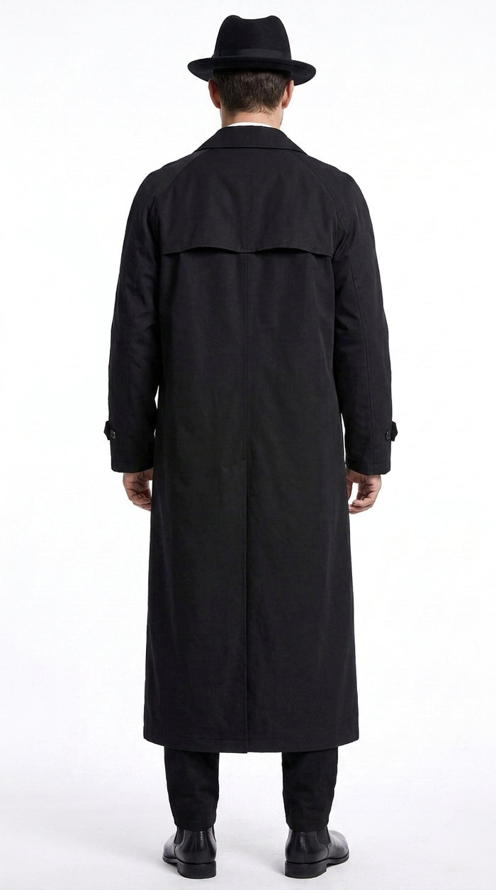 Men’s Undertaker Inspired Black Trench Coat – WWE Wrestling Style Long Full-Length Overcoat