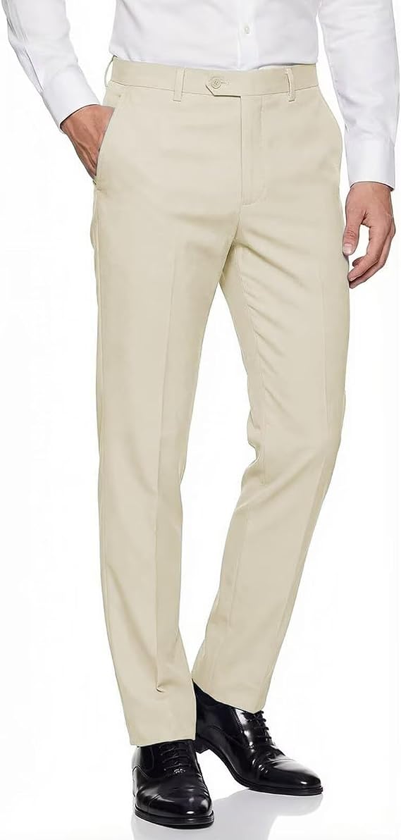 Mens Expandable Waist Business Casual Dress Pants - dress size pants : 28 Unfinished bottom