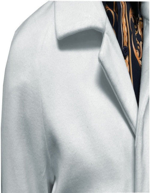 Mens Belted Wool Topcoat Off White Alberto Belt Coat Overcoat