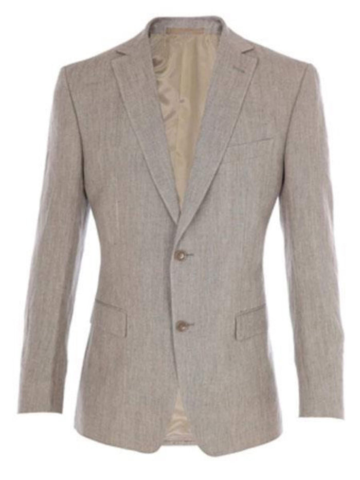 Mens Big and Tall Linen Suits - Dark Tan  Summer Fabric Suit