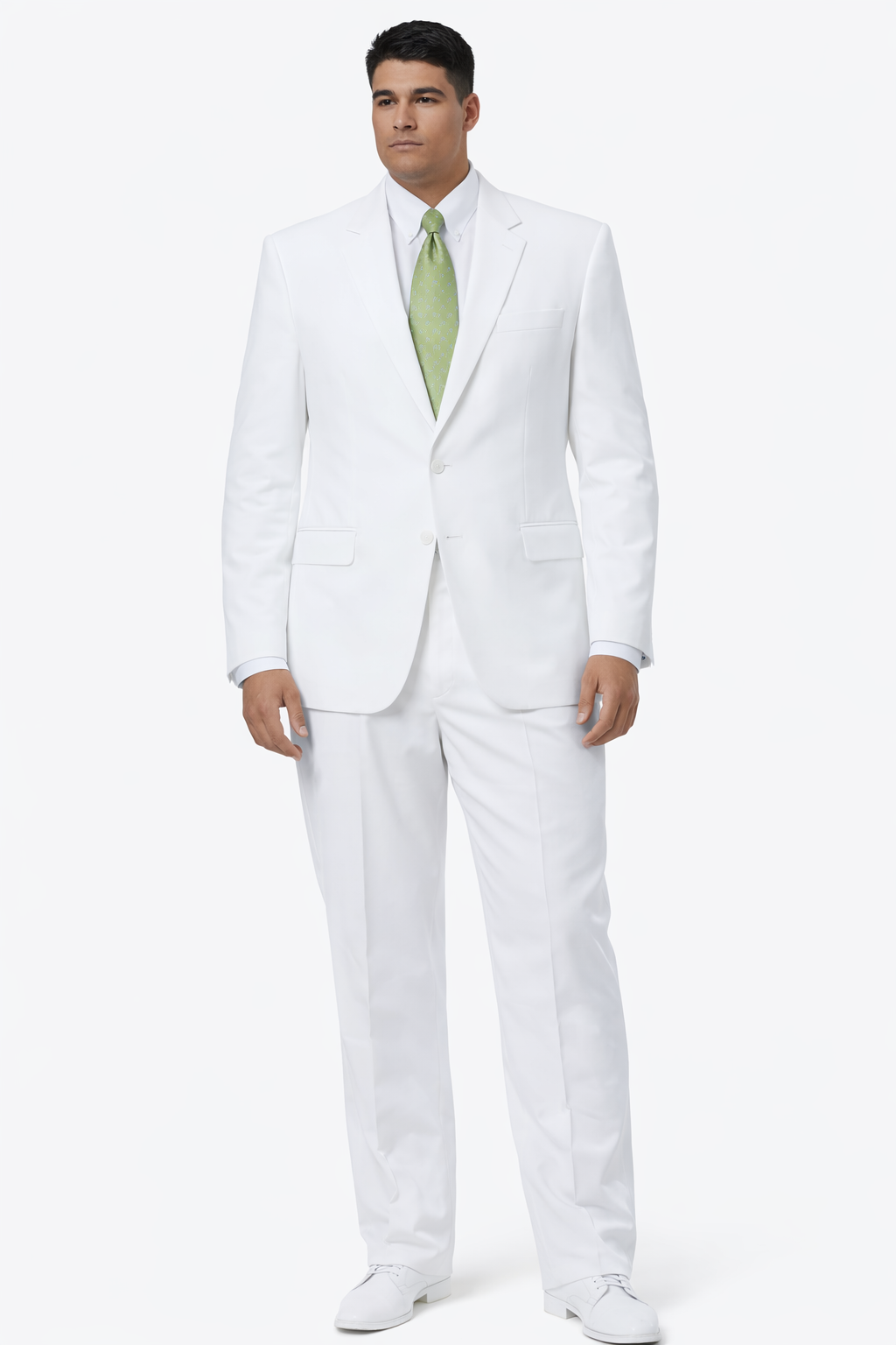 2-Button Seersucker Sear sucker suit Sale Fit Suit White on White Stripe ~ Pinstripe Notch Collar Shadow Ton on Ton Fabric Summer Suit-New Designer Collection - 34 Short or Extra Small