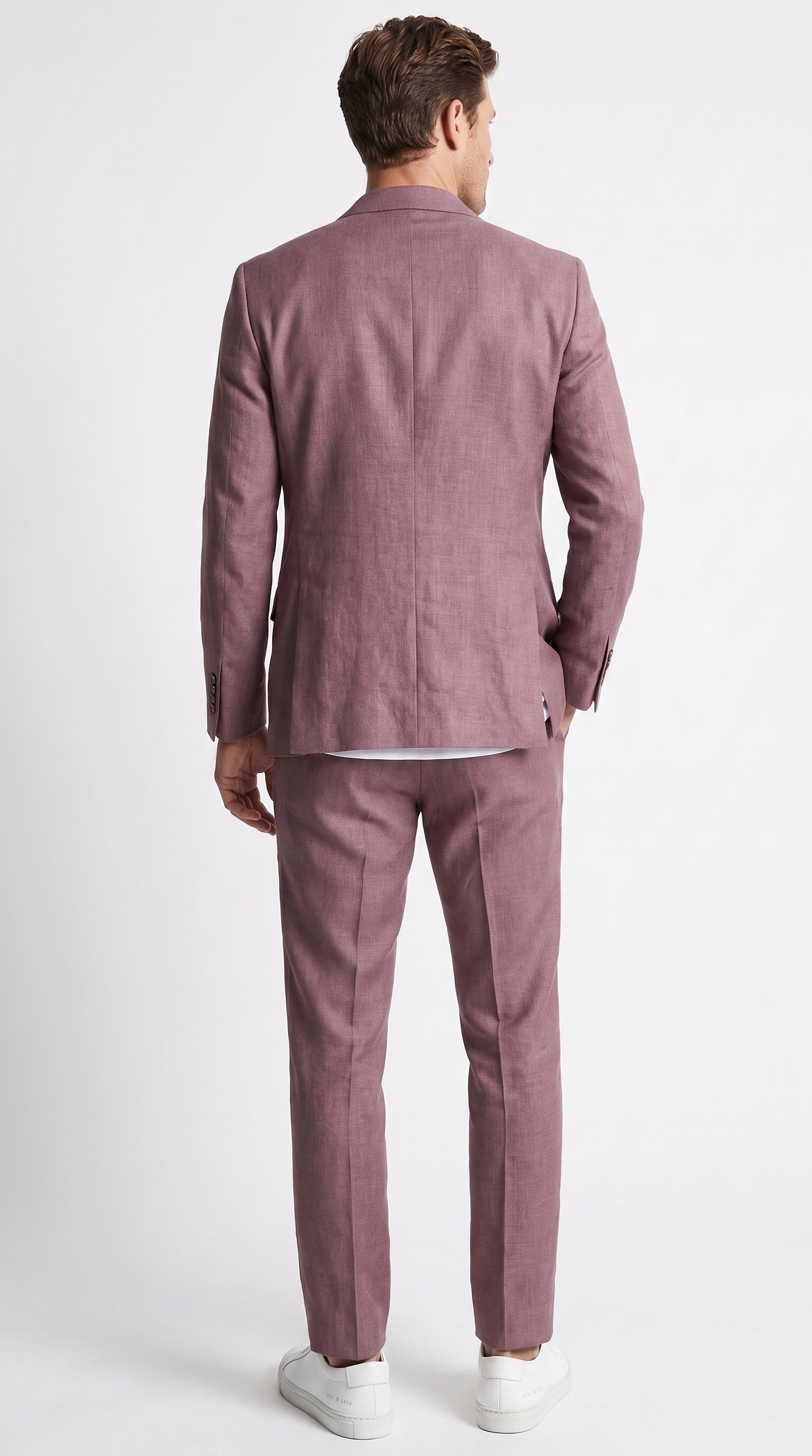 Men’s Mauve 2-Piece Suit – Classic Two-Button Wedding, Prom and Business Suit - 34 Short or Extra Small