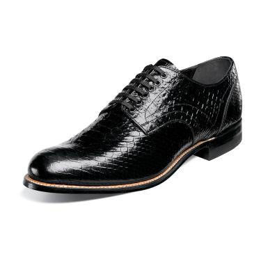 Mens Black Snakeskin Print Shoes 00055-001 - 6M
