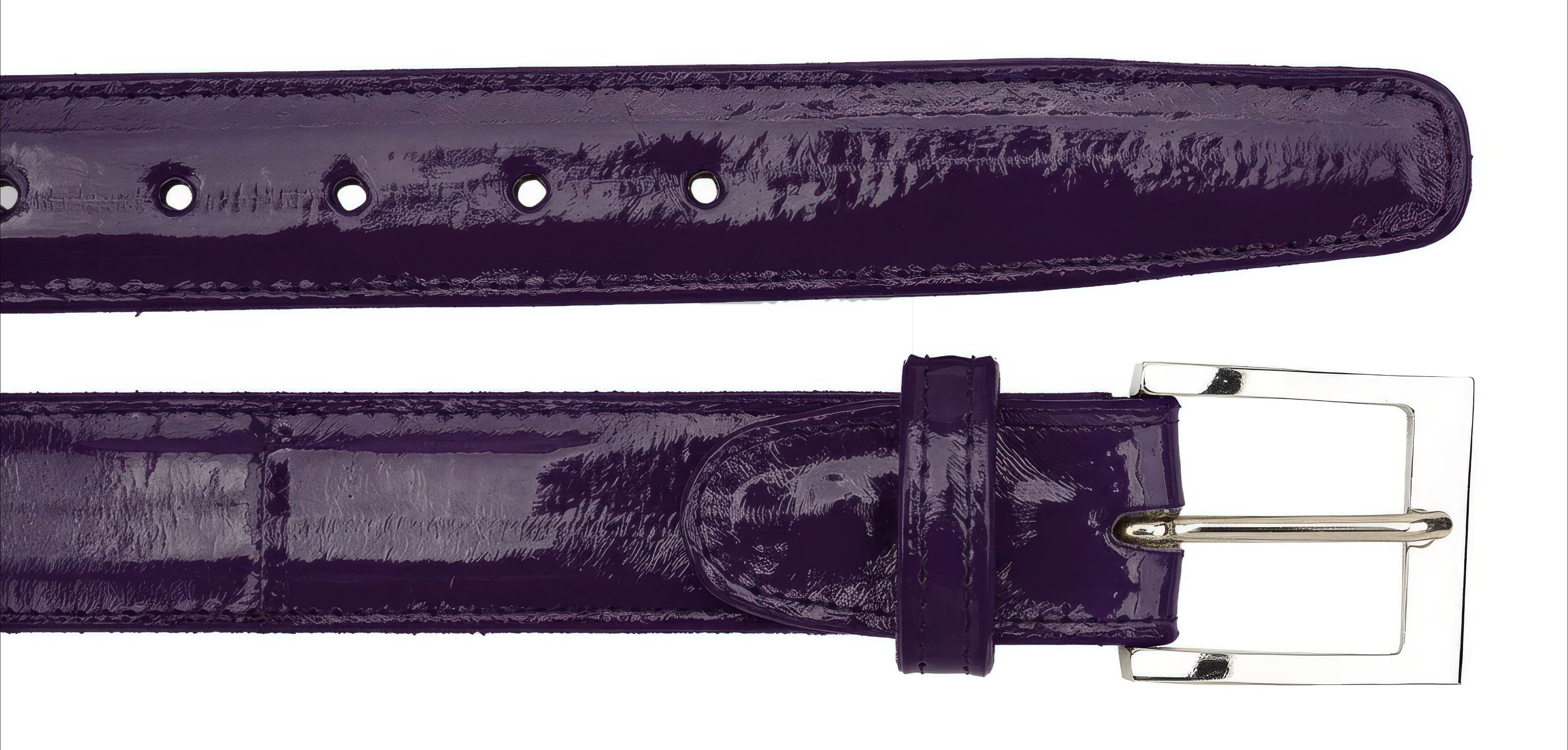 Belvedere Eel Belt- Purple - 44