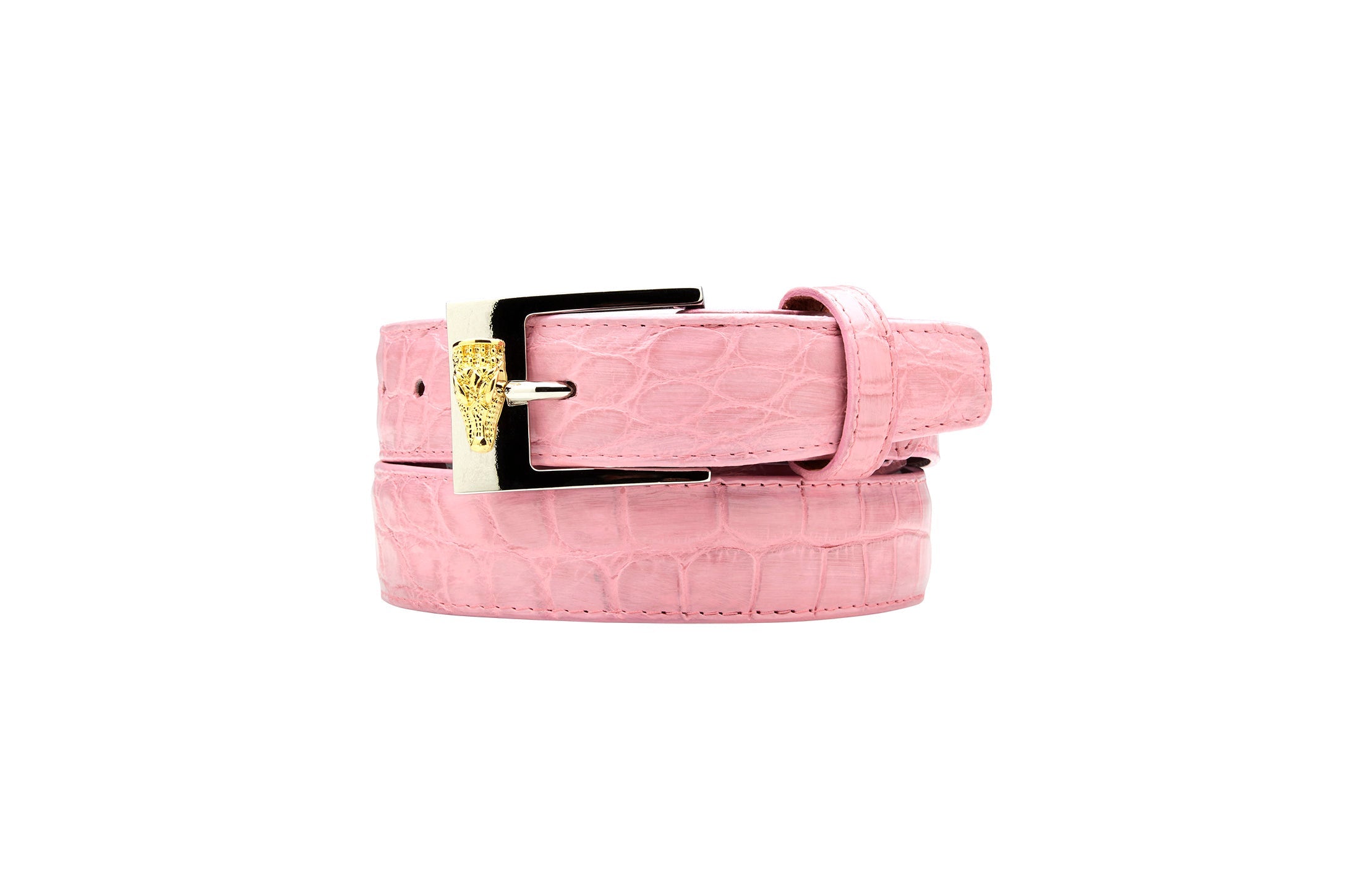 Belvedere Alligator Belt - Pink - 44