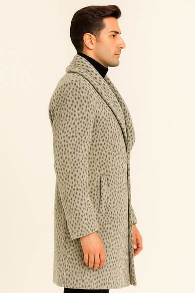 Vintage 1920s Gangster Pimp Coat â€“ Full Length Leopard Faux Fur Style