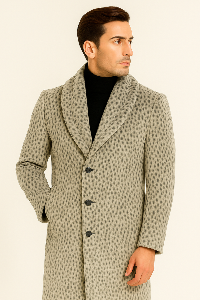 Vintage 1920s Gangster Pimp Coat â€“ Full Length Leopard Faux Fur Style