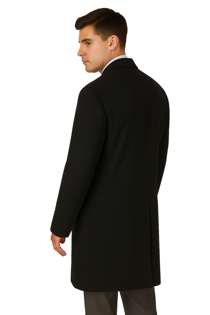 Men's Heavy Wool Overcoat â€“ Classic Full Length Winter Topcoat