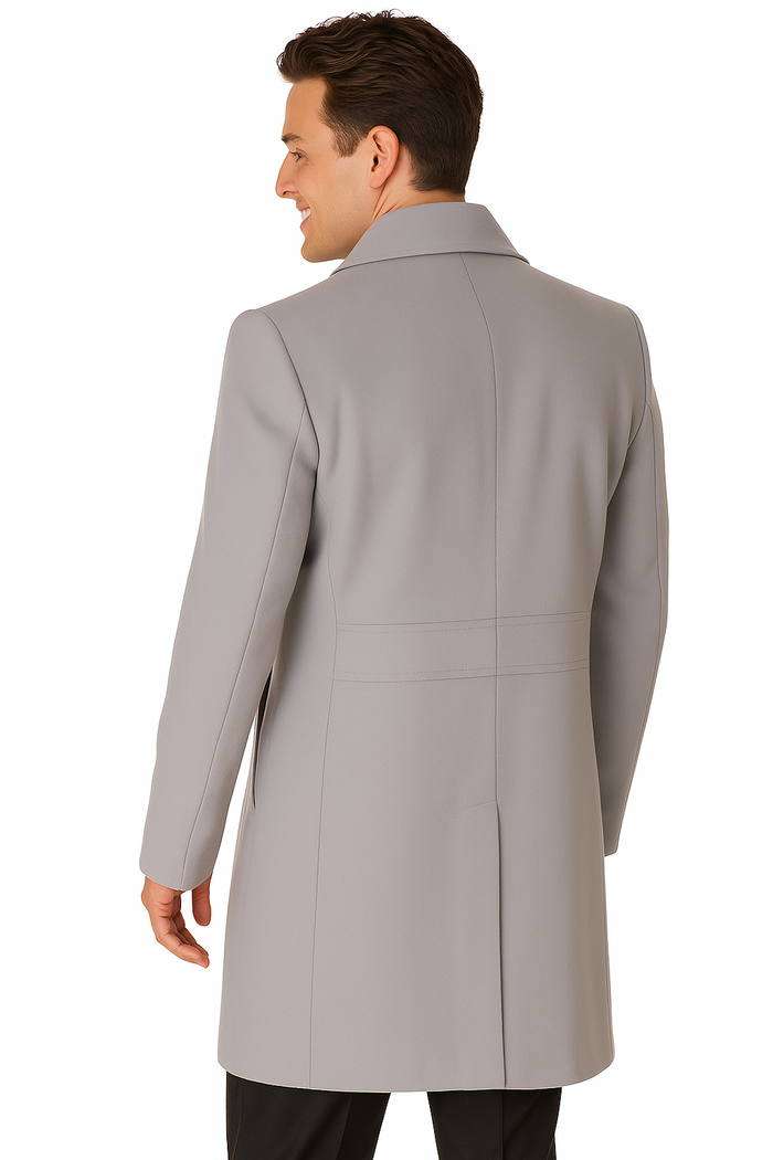 Men's Full Length Overcoat â€“ Classic Winter Long Top Coat