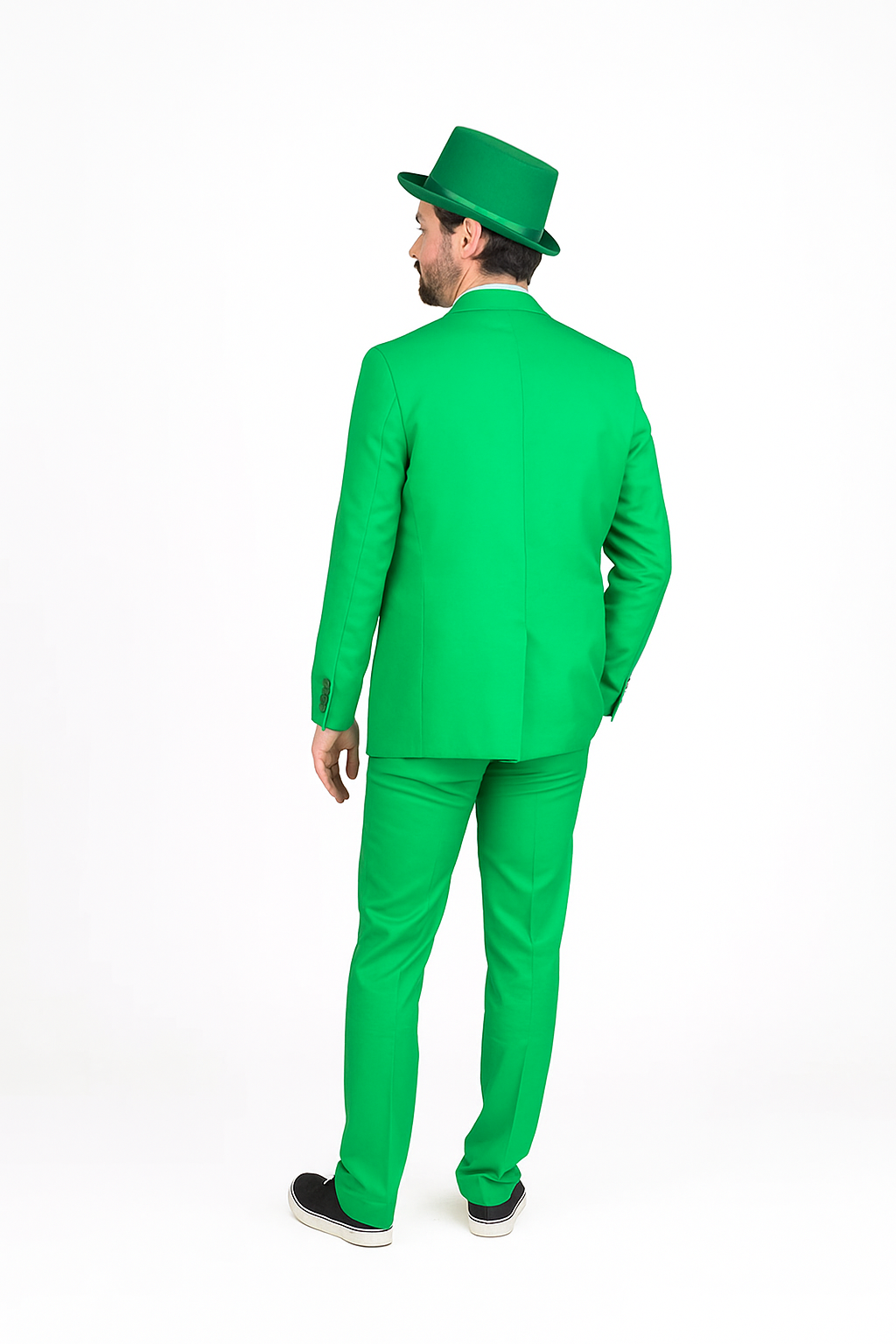 Vibrant Green Costume Suit with Matching Hat â€“ Bold Party & Event Wear