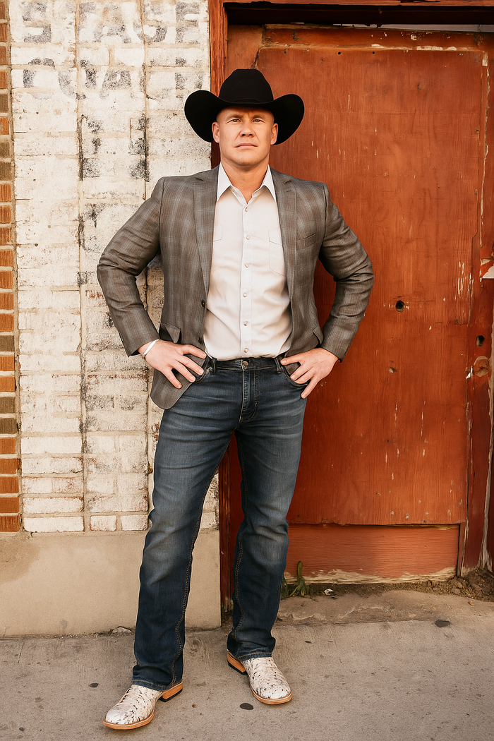 Plaid Cowboy Blazer for Men Western Style with Rustic Elegance