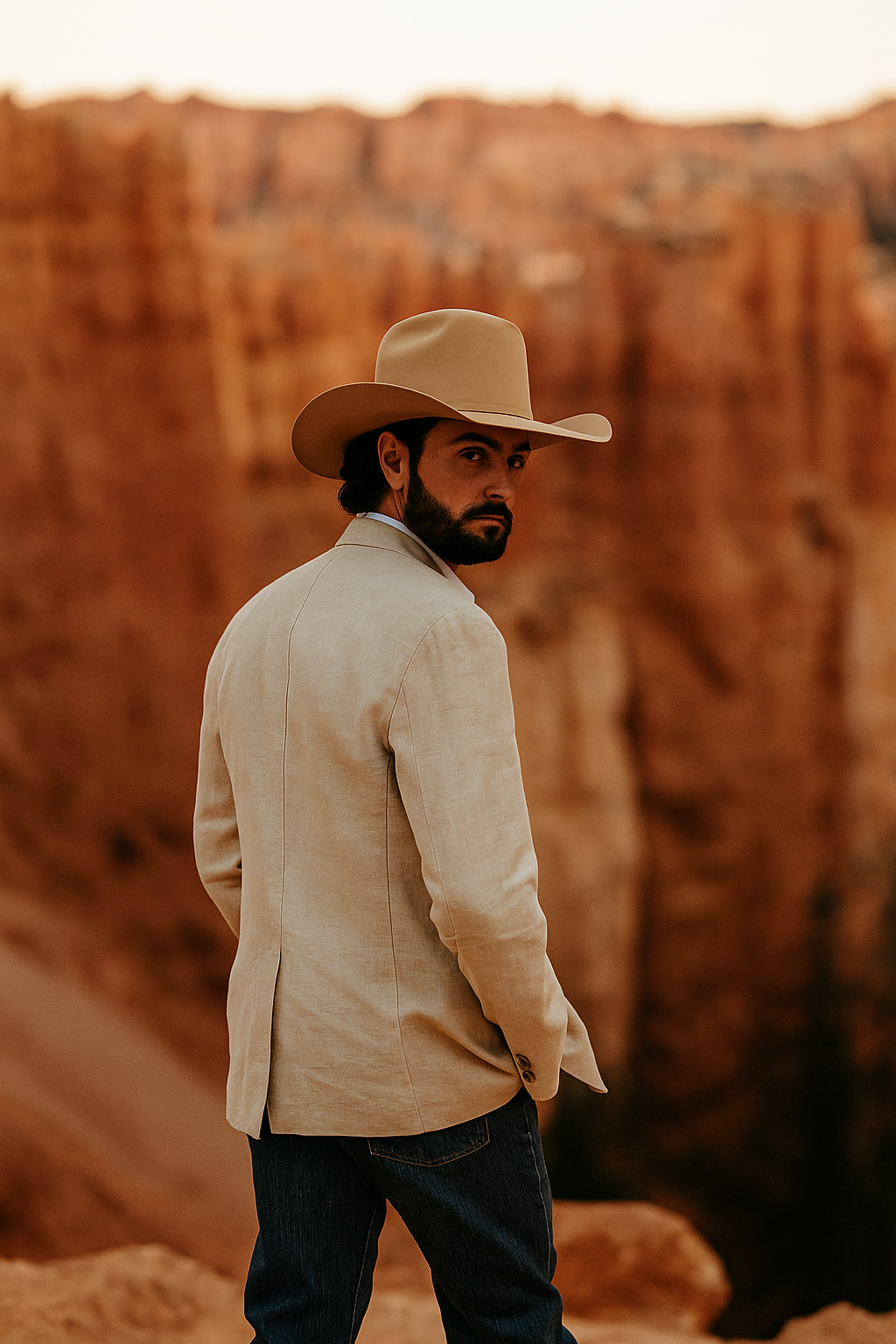 Casual Cowboy Blazer for Men – Western Style with Rustic Charm - 34 Short or Extra Small