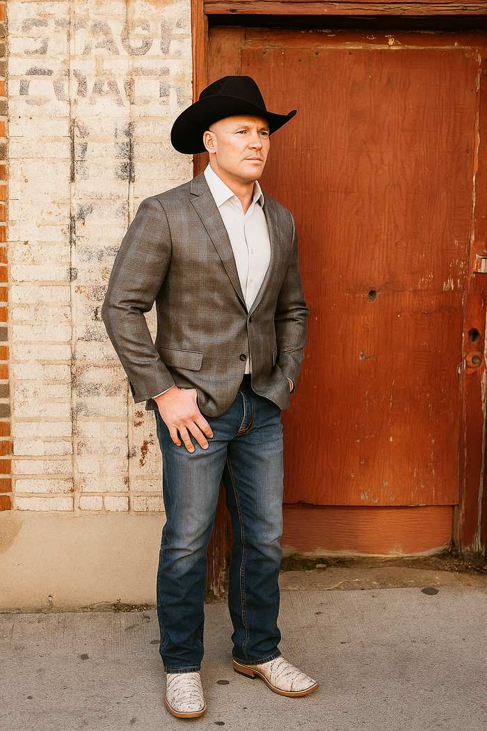 Plaid Cowboy Blazer for Men Western Style with Rustic Elegance