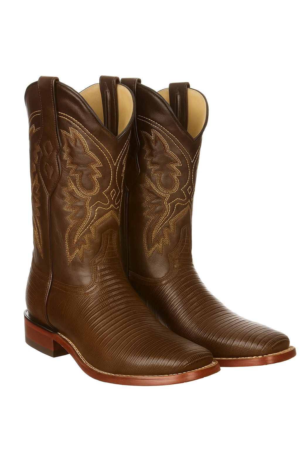 Botas Cuadrada de Armadillo Lizard Original-New Designer Collection