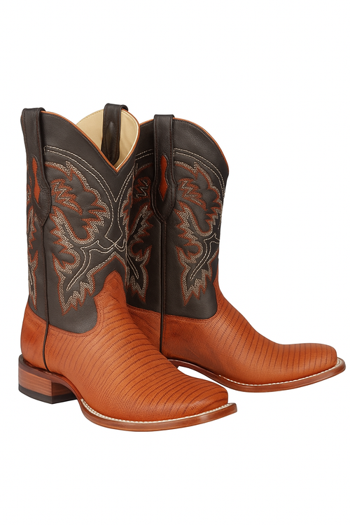 Botas Cuadrada de Armadillo Lizard Original-New Designer Collection