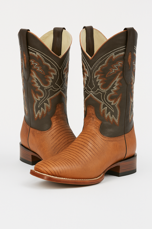 Botas Cuadrada de Armadillo Lizard Original-New Designer Collection