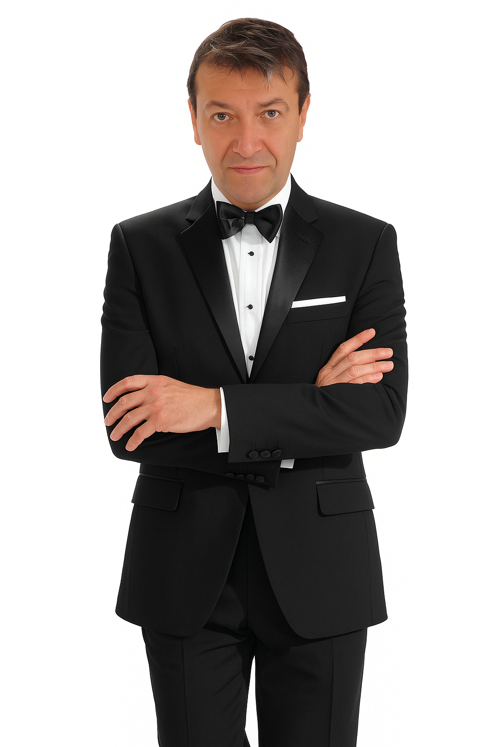 Mantoni 140s Wool 1-button Black Tuxedo - 34 Short or Extra Small