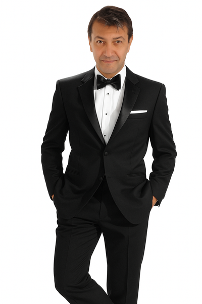 Tiglio 140s Wool 1-button Black Tuxedo