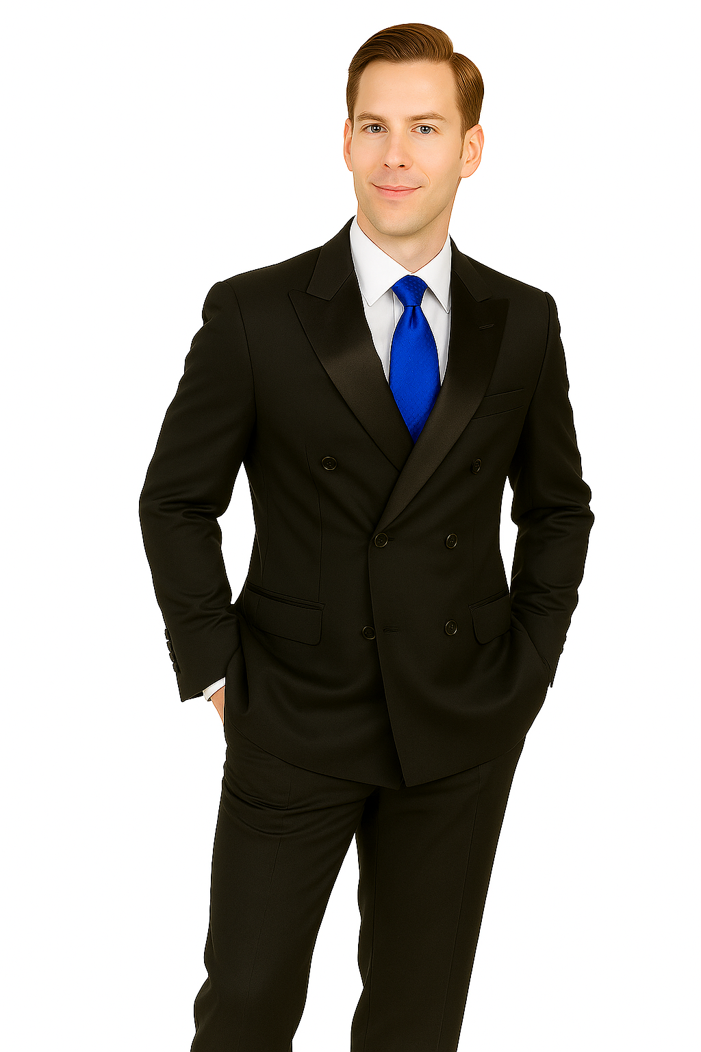 Giorgio Fiorelli Double-Breast Black Stripe Suit - 34 Short or Extra Small