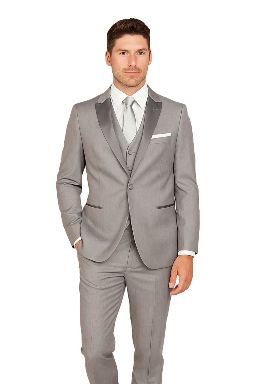 Arlan 2pc Tuxedo by Giorgio Fiorelli Black, Blue, or L Grey - 34 Short or Extra Small