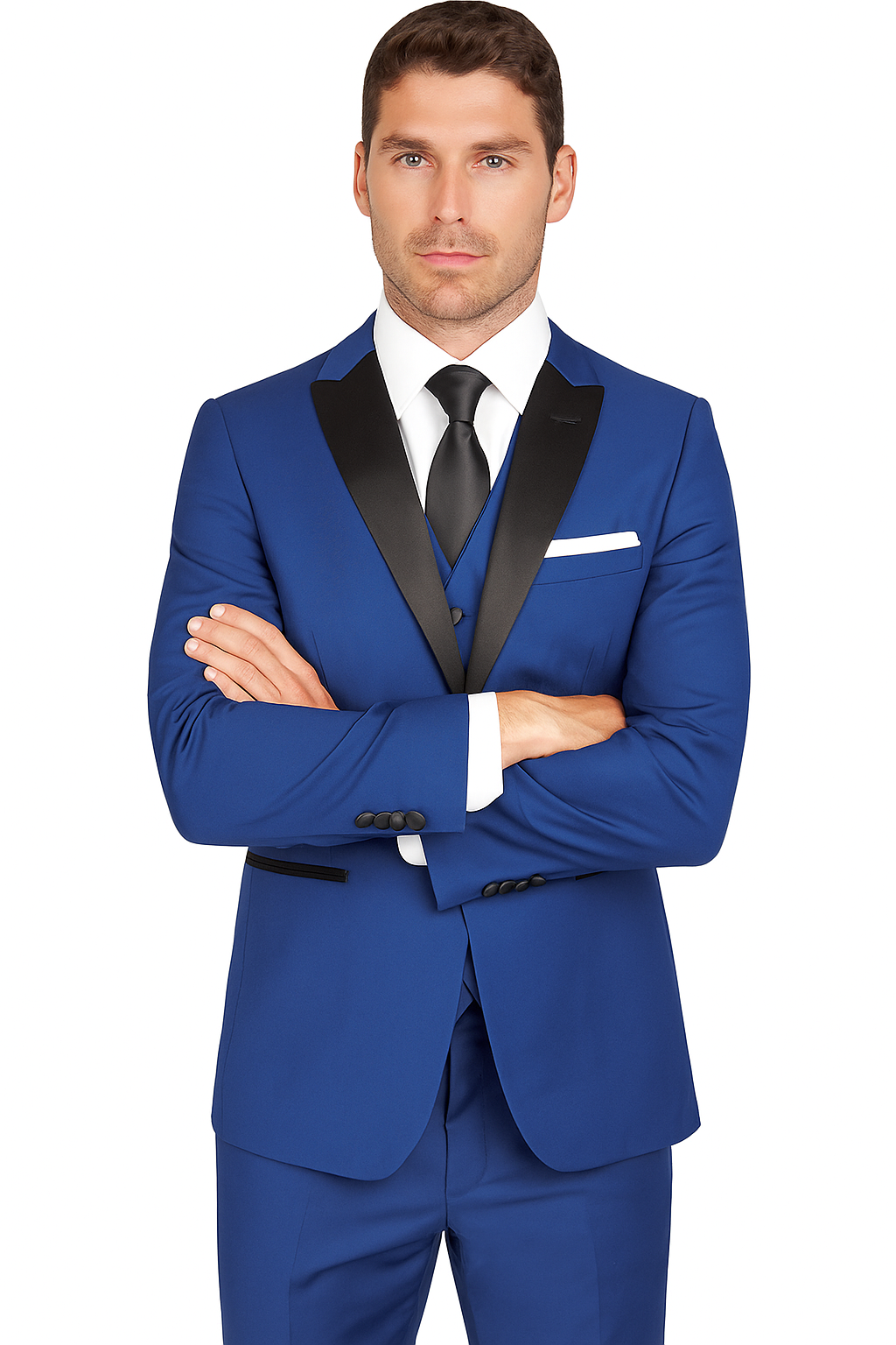 Arlan 2pc Tuxedo by Giorgio Fiorelli Black, Blue, or L Grey - 34 Short or Extra Small