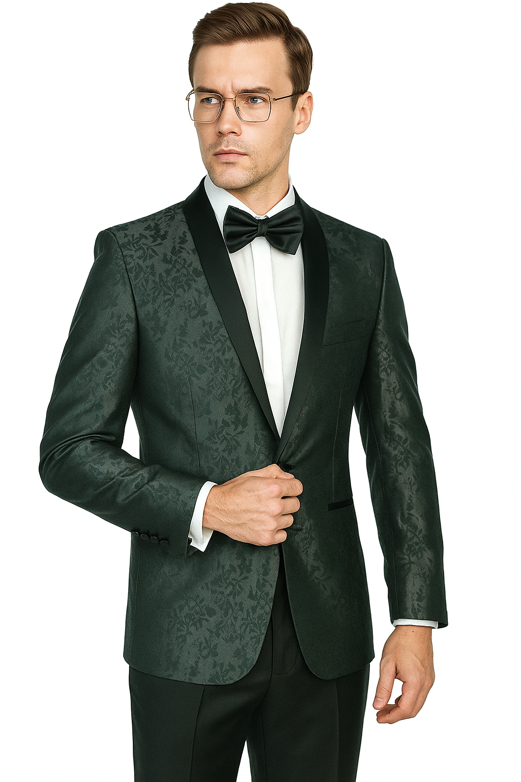 Shawl Paisly Tuxedo by Giorgio Fiorelli in Burgundy, Gray, Blue - 34 Short or Extra Small