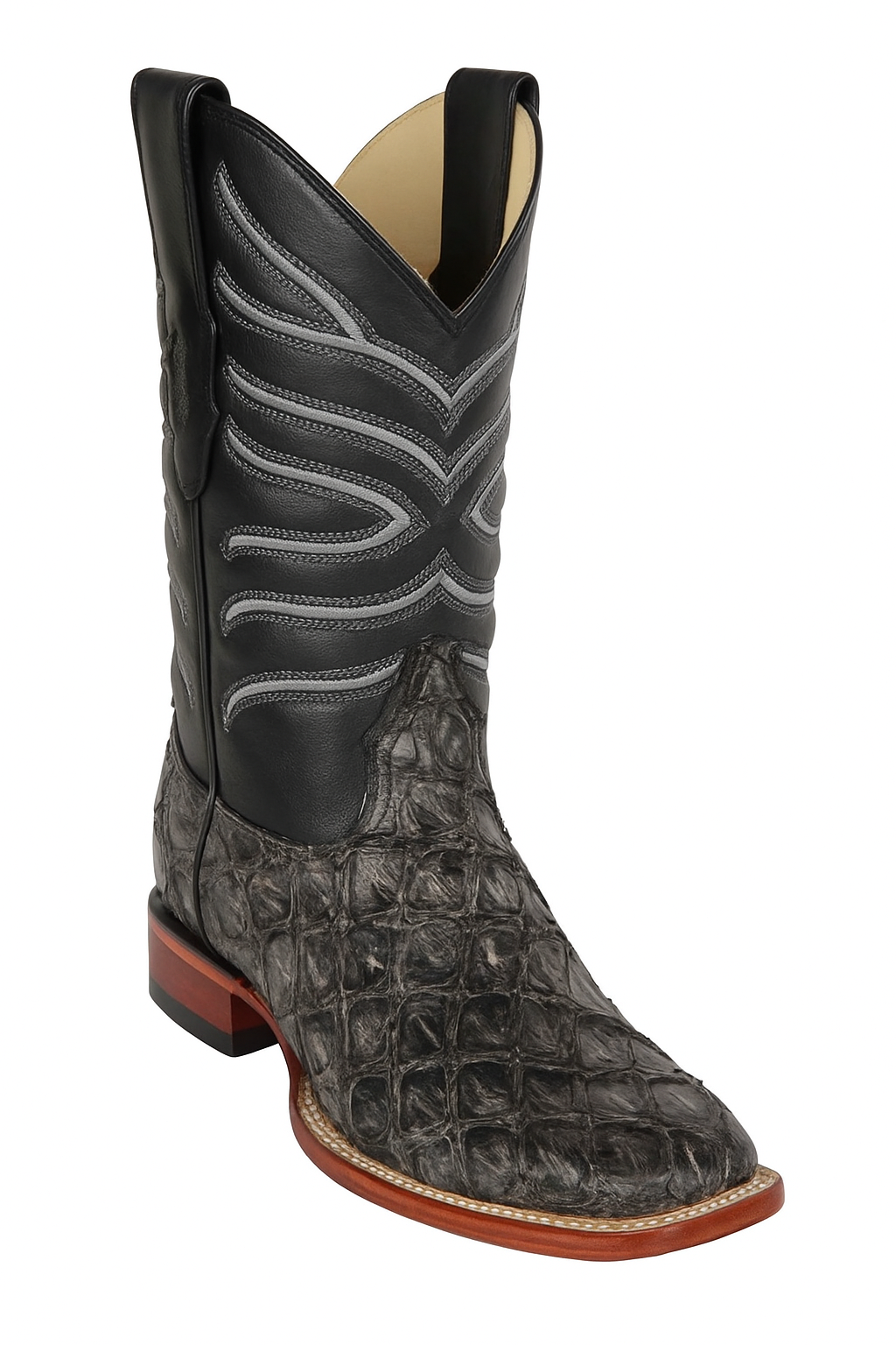 Botas de Pescado Pirarucu Original en Horma Rodeo Cuadrada-New Designer Collection - 6