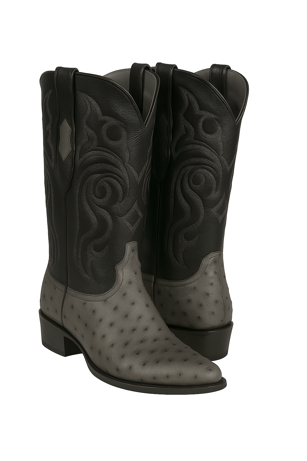 Botas de Avestruz Original Punta Redonda LAB-650309-New Designer Collection - 6