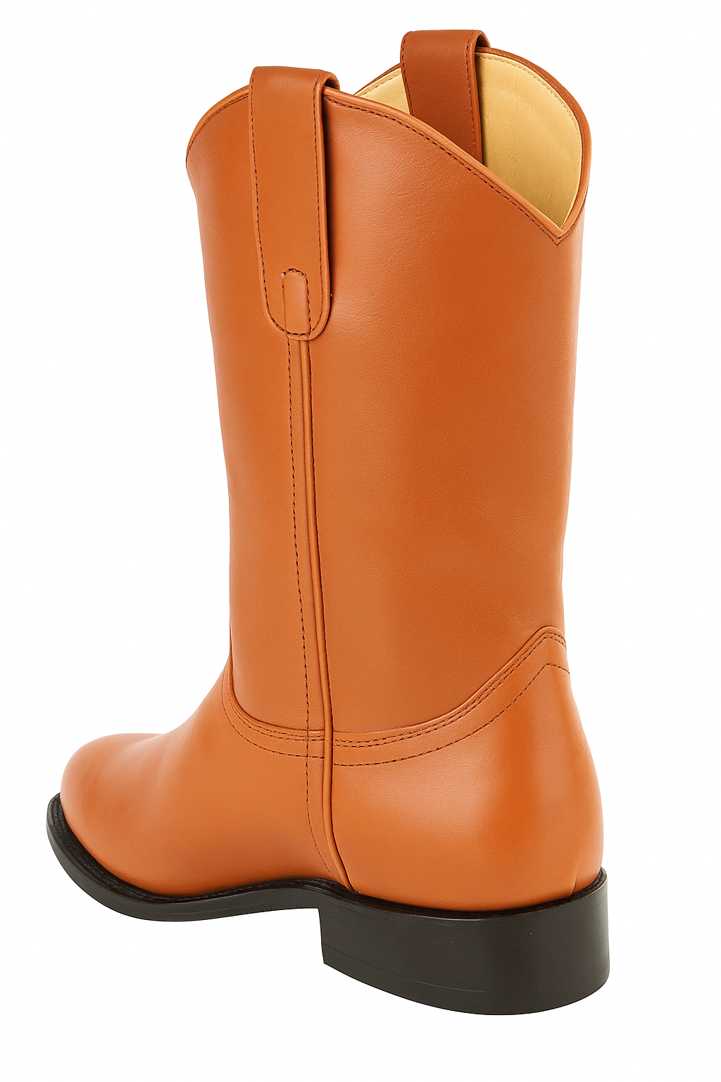 Mens Pull On Roper Boots With Leather Sole Honey Deerskin Boots - Deer Boots - Deer Skin Boots - 6