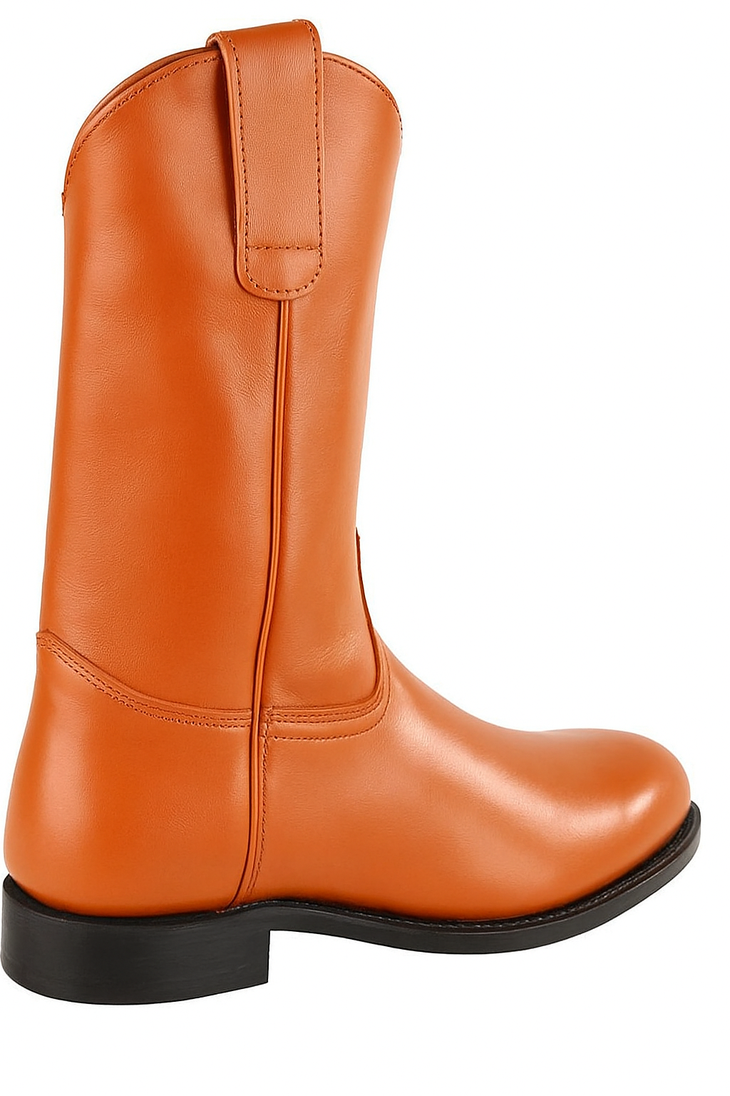 Mens Pull On Roper Boots With Leather Sole Honey Deerskin Boots - Deer Boots - Deer Skin Boots - 6