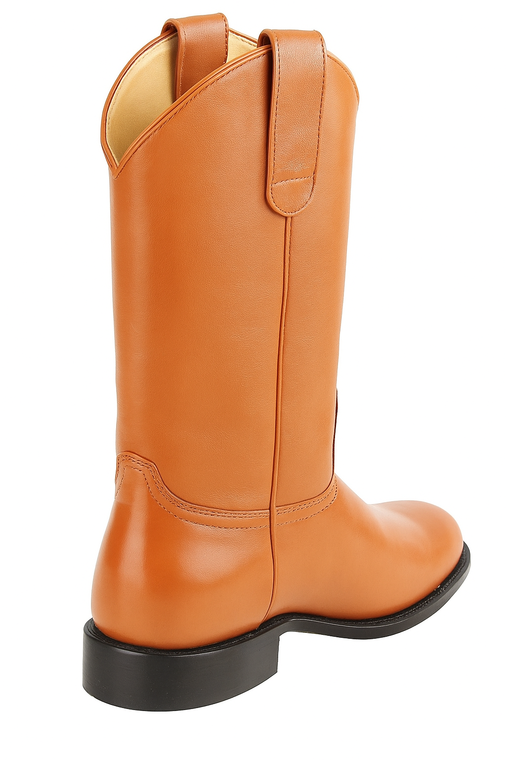 Mens Pull On Roper Boots With Leather Sole Honey Deerskin Boots - Deer Boots - Deer Skin Boots - 6