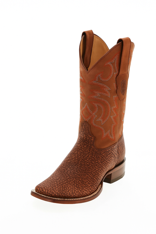 Men's Los Altos Shark Skin Wide Square Toe Boots-New Designer Collection