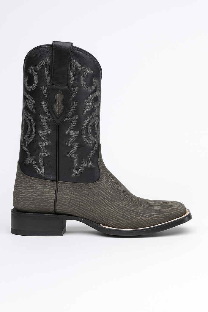 Men's Los Altos Shark Skin Wide Square Toe Boots-New Designer Collection