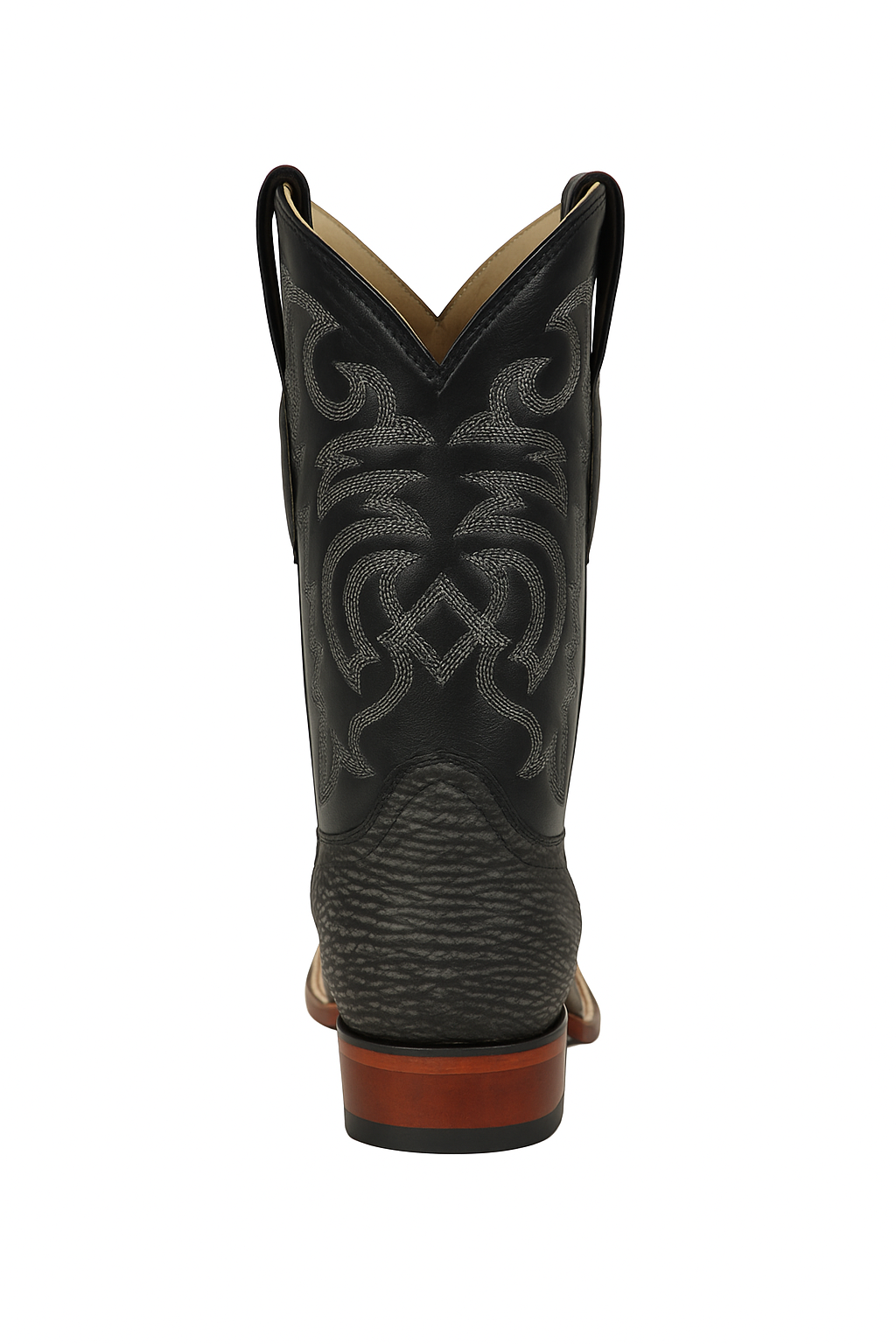 Men's Los Altos Shark Skin Wide Square Toe Boots-New Designer Collection - 6