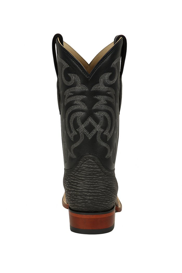 Men's Los Altos Shark Skin Wide Square Toe Boots-New Designer Collection