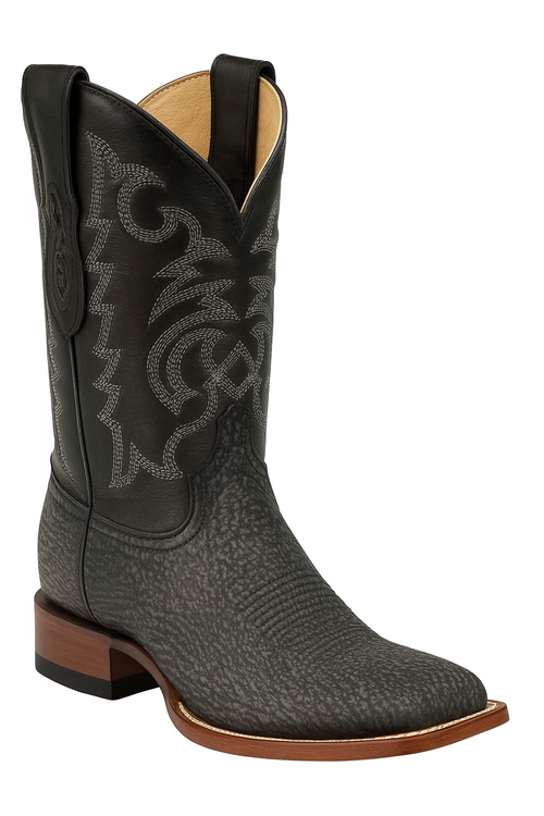 Men's Los Altos Shark Skin Wide Square Toe Boots-New Designer Collection