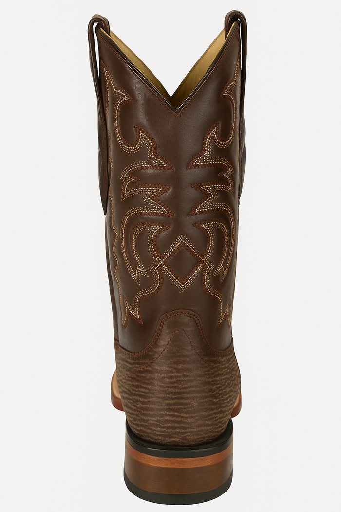 Men's Los Altos Shark Skin Wide Square Toe Boots-New Designer Collection
