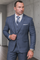 Statement Suits - Plaid Suits - Business Suits Italian Vested Suits Blue