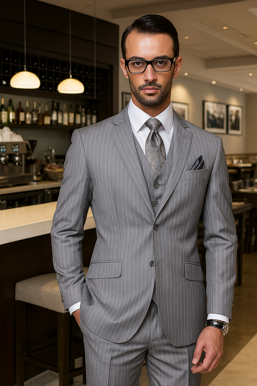 Trajes Gris Para Hombre - 34 Short or Extra Small