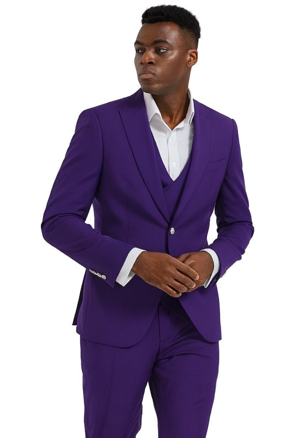 Mardi Gra Custom - Purple and Gold Two Toned Tuxedo - 34 Short or Extra Small